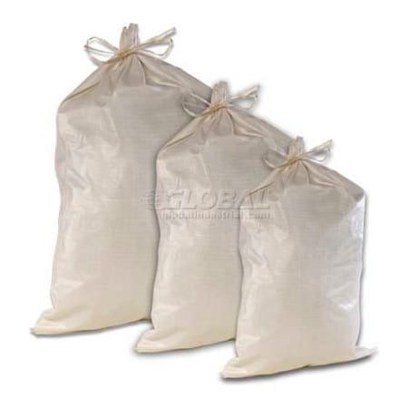 Hygrade Safety Supplies ComfitWear Poly Sandbags, 17'' x 27in, 65 lb. Bag, White, 1000/Pack PSB-1727 W